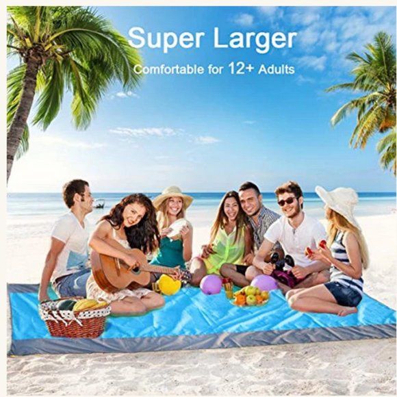 Beach Blanket Waterproof Sandproof Oversized 10FTL x 8.5FT/W - Picture 1 of 6